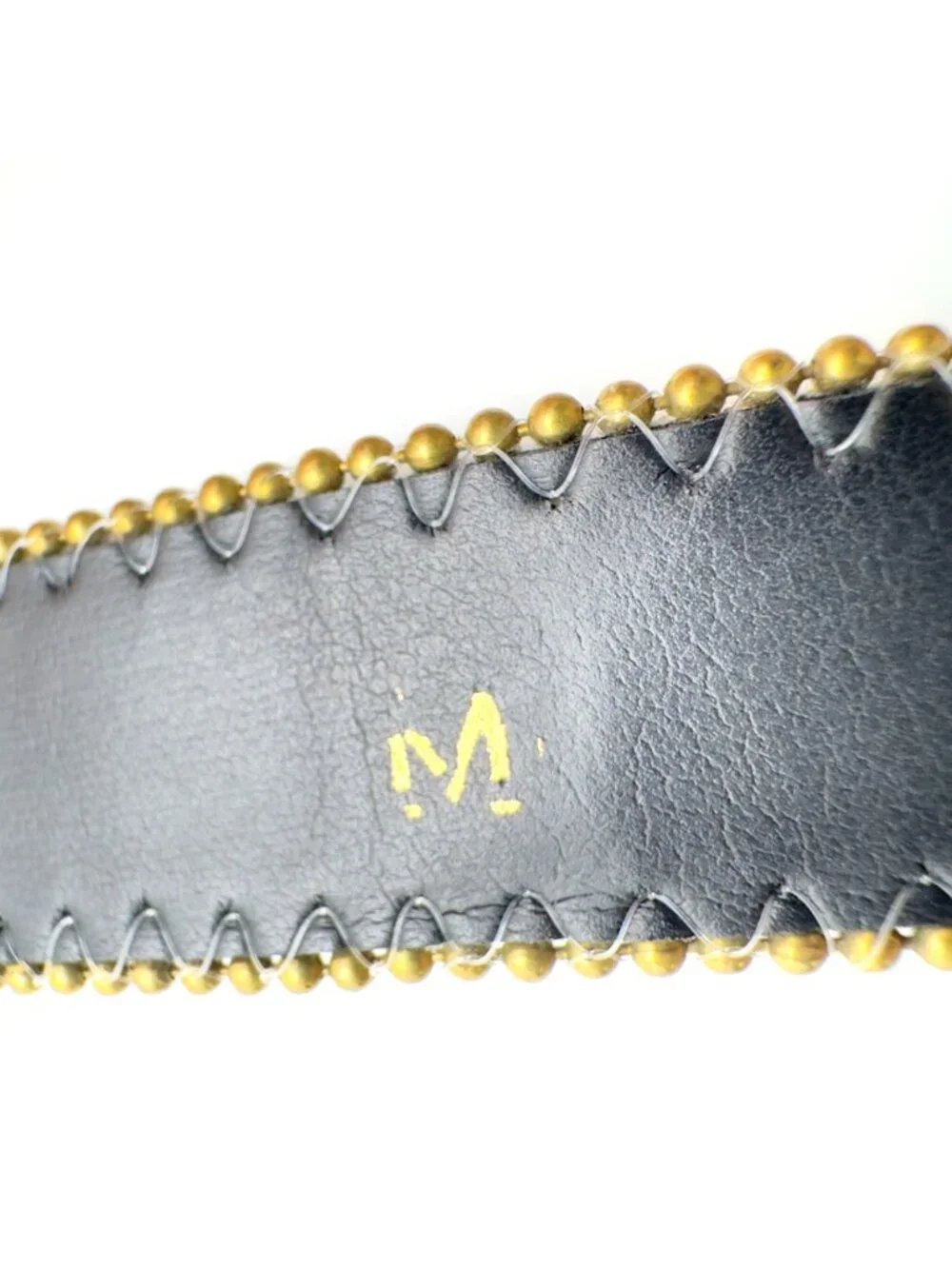 Gold & Silver Vtg Y2k Rhinestone Belt Glitter Detailing & Textured Buckle Size M